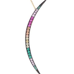 NWOT Gabi Rielle Multi-color Pave Moon Necklace